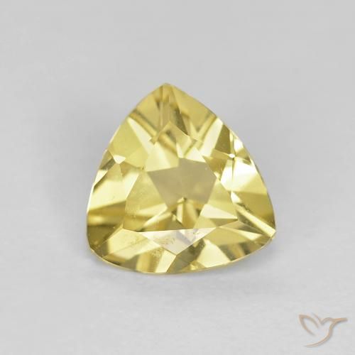 0.98ct طبيعي أصفر ترابى بيريل, مثلثى, قليلا جدا