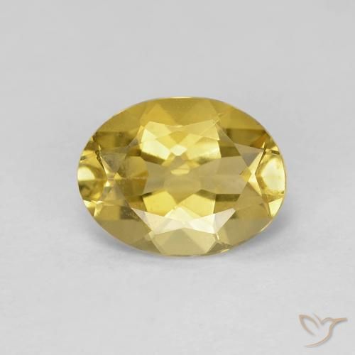 1.74ct طبيعي أصفر ديجون بيريل, بيضوي, قليلا جدا