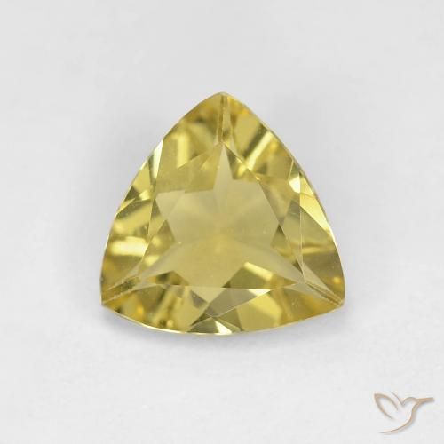 1.22ct طبيعي أصفر دافئ بيريل, مثلثى, قليلا جدا