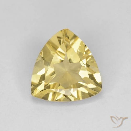 1.37ct طبيعي أصفر دافئ بيريل, مثلثى, قليلا جدا