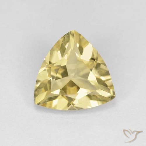 1.34ct طبيعي أصفر دافئ بيريل, مثلثى, قليلا جدا