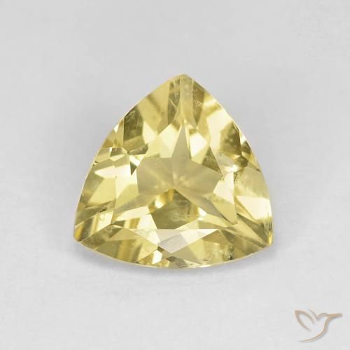 1.40ct طبيعي أصفر عسلى فاتح بيريل, مثلثى, قليلا جدا