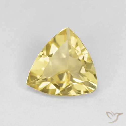 1.19ct طبيعي أصفر فاتح بيريل, مثلثى, قليلا جدا