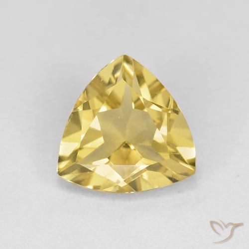 1.50ct طبيعي أصفر فاتح بيريل, مثلثى, قليلا جدا