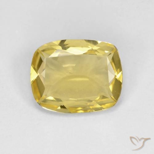 1.49ct طبيعي أصفر فاتح بيريل, وسادة, VVS