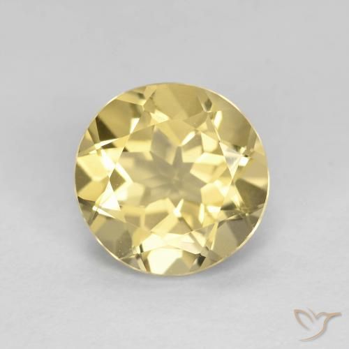 1.93ct طبيعي ذهبى فاتح بيريل, دائري, VVS