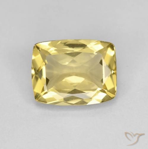 1.84ct طبيعي أصفر-ذهبى فاتح بيريل, وسادة, VVS