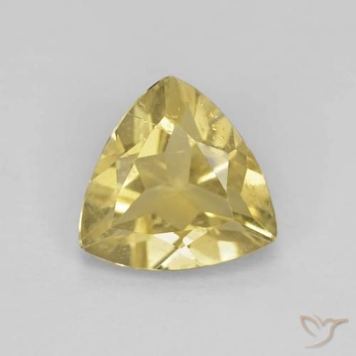1.50ct طبيعي أصفر دافئ بيريل, مثلثى, قليلا جدا