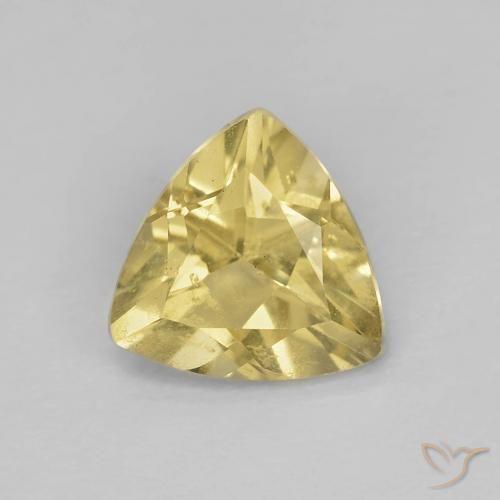 0.85ct طبيعي أصفر دافئ بيريل, مثلثى, قليلا جدا