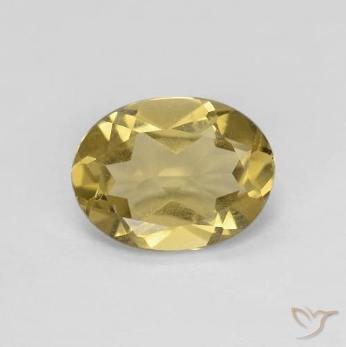1.49ct طبيعي أصفر ذهبي بيريل, بيضوي, قليلا جدا