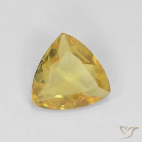 0.85ct طبيعي أصفر ملكى بيريل, مثلثى, VVS-VS