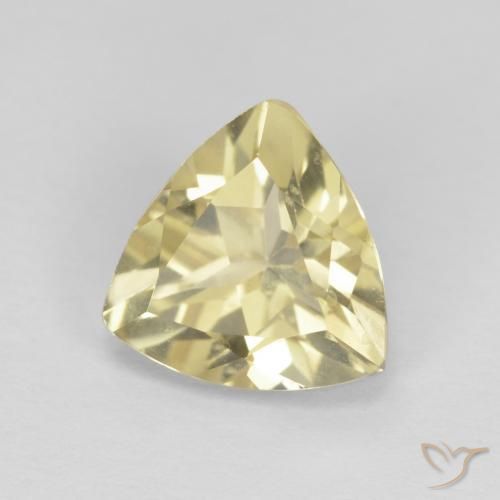 بيريل Medium Light-Yellow طبيعي، مثلثى، 1.62 قيراط، VVS-VS