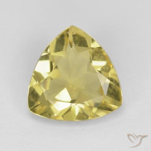 1.73ct طبيعي ذهبى فاتح بيريل, مثلثى, VVS-VS