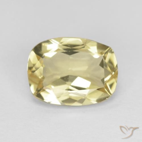 1.62ct طبيعي أصفر باهت بيريل, وسادة, VVS-VS