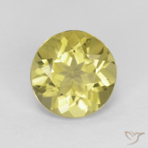 1.93ct طبيعي أصفر متوسط بيريل, دائري, VVS-VS