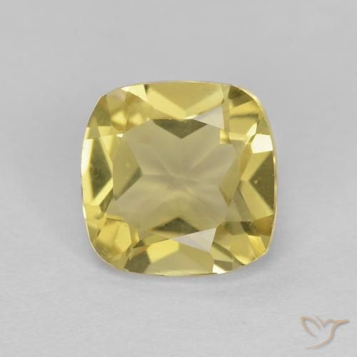 1.36ct طبيعي أصفر النحلة فاتح بيريل, وسادة, VVS