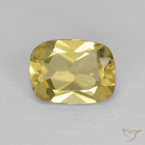 1.30ct طبيعي أصفر-ذهبى فاتح بيريل, وسادة, VVS