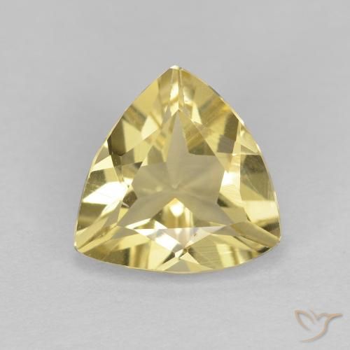 1.34ct طبيعي أصفر فاتح بيريل, مثلثى, VVS
