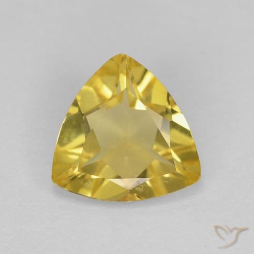 1.18ct طبيعي أصفر متوسط بيريل, مثلثى, VVS