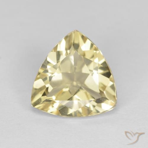 1.83ct طبيعي أصفر باهت بيريل, مثلثى, VVS