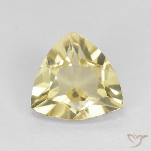 1.45ct طبيعي أصفر ديجون فاتح جدا بيريل, مثلثى, VVS