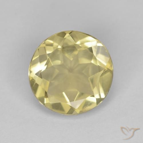 1.45ct طبيعي أصفر ذهبي بيريل, دائري, VVS-VS