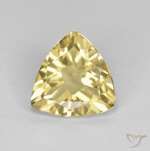 1.83ct طبيعي أصفر باهت بيريل, مثلثى, VVS