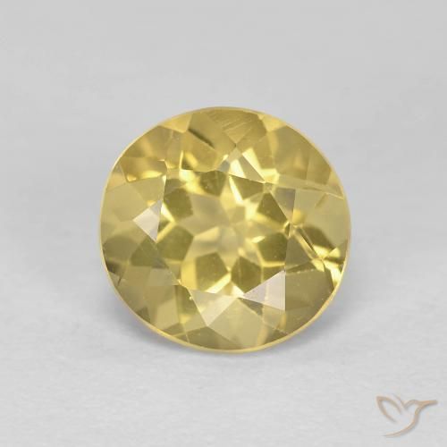 1.93ct طبيعي أصفر غنى بيريل, دائري, قليلا جدا