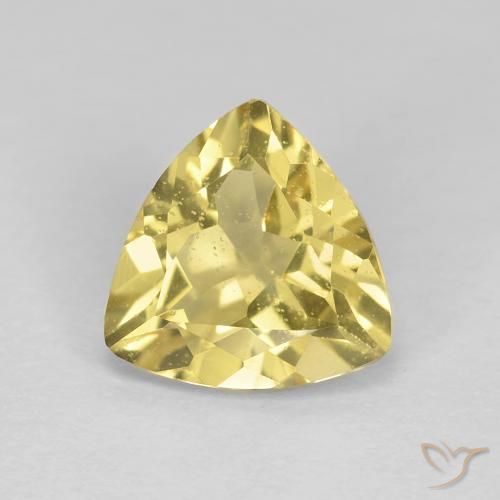 2.12ct طبيعي أصفر فاتح بيريل, مثلثى, قليلا جدا