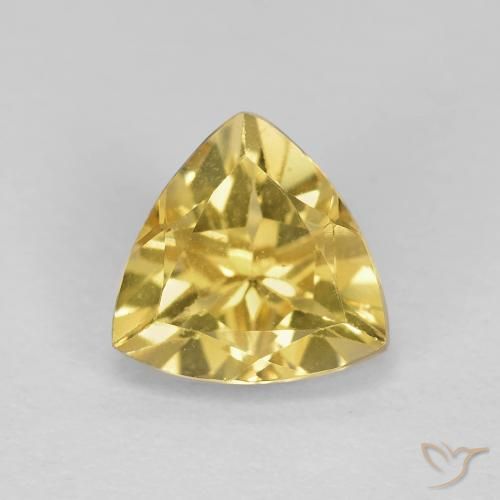 1.59ct طبيعي أصفر فاتح بيريل, مثلثى, قليلا جدا