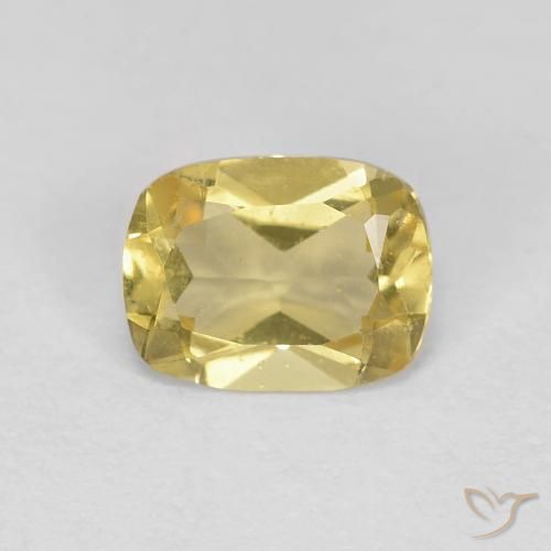 1.11ct طبيعي أصفر باهت بيريل, وسادة, قليلا جدا
