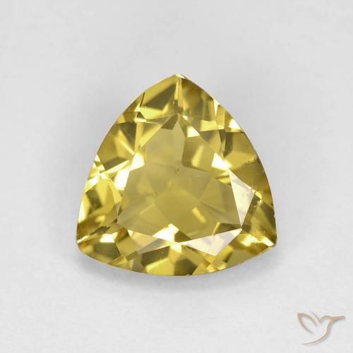 1.88ct طبيعي أصفر خريفى بيريل, مثلثى, قليلا جدا