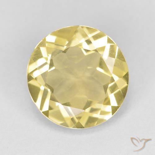 1.65ct طبيعي أصفر ديجون فاتح جدا بيريل, دائري, VVS
