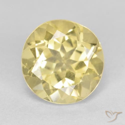 1.89ct طبيعي أصفر ديجون فاتح جدا بيريل, دائري, VVS