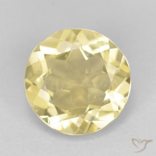 1.72ct طبيعي أصفر ديجون فاتح جدا بيريل, دائري, VVS