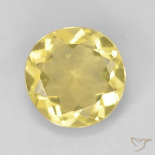 1.52ct طبيعي أصفر النحلة بيريل, دائري, VVS