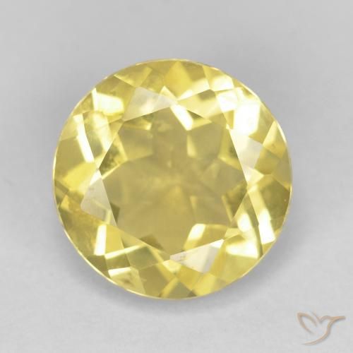 1.69ct طبيعي أصفر متوسط بيريل, دائري, VVS