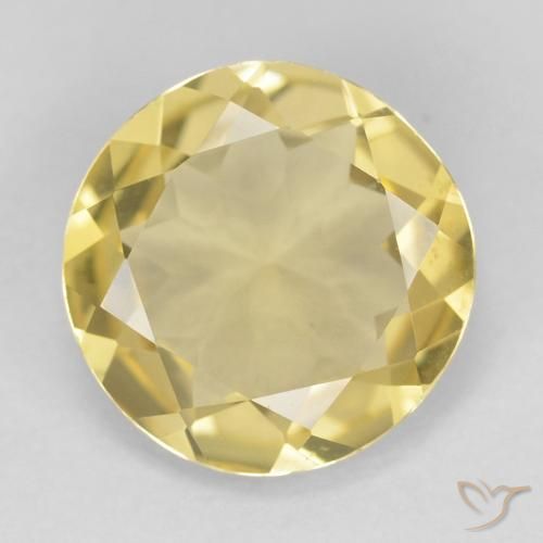 2.02ct طبيعي أصفر ترابى بيريل, دائري, VVS