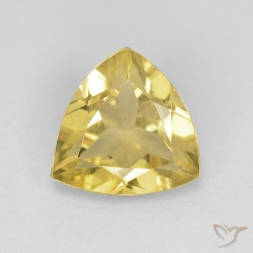 1.38ct طبيعي أصفر دافئ بيريل, مثلثى, VVS