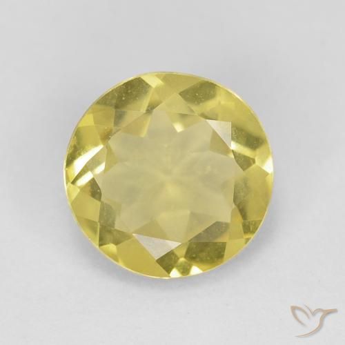 1.65ct طبيعي أصفر متوسط بيريل, دائري, VVS