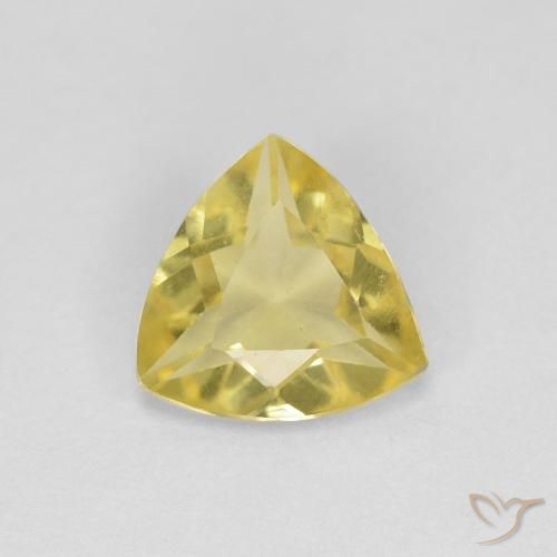 0.73ct طبيعي أصفر متوسط بيريل, مثلثى, VVS