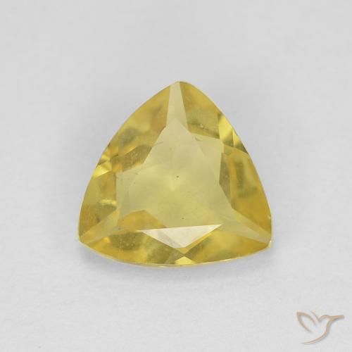 1.01ct طبيعي أصفر فاتح بيريل, مثلثى, VVS