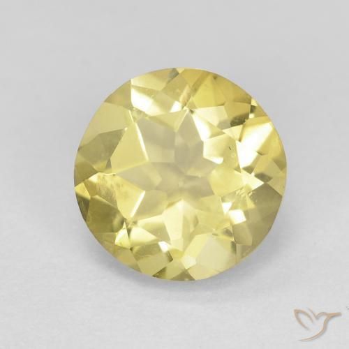 1.72ct طبيعي أصفر ديجون فاتح جدا بيريل, دائري, VVS