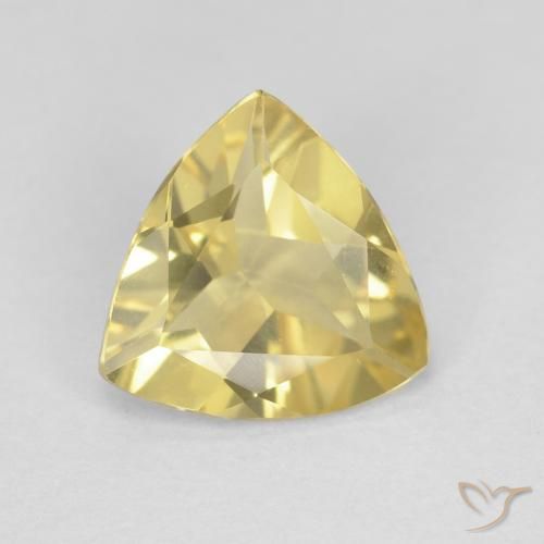 1.23ct طبيعي أصفر فاتح بيريل, مثلثى, VVS