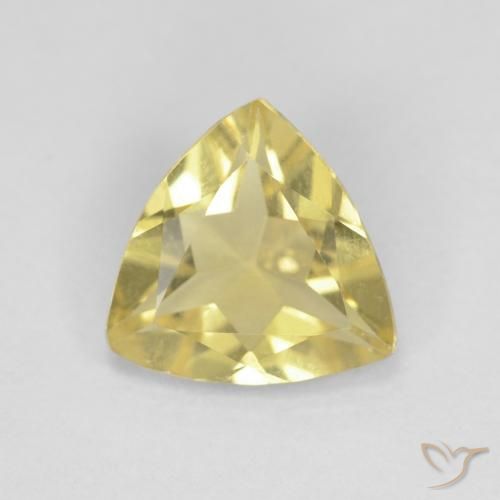 1.05ct طبيعي أصفر متوسط بيريل, مثلثى, VVS