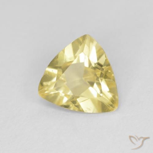 بيريل Medium Light-Yellow طبيعي، مثلثى، 0.88 قيراط، VVS