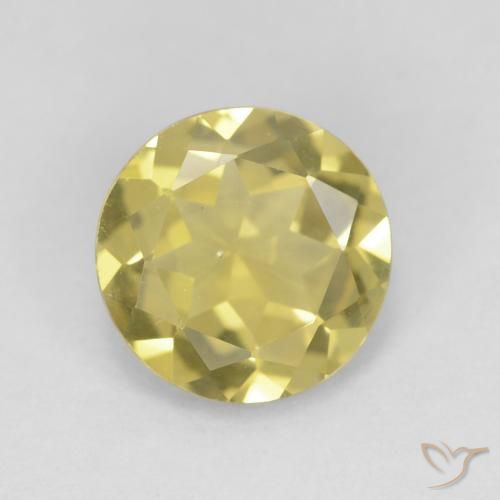 1.48ct طبيعي أصفر ترابى بيريل, دائري, VVS