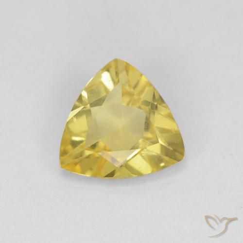 0.87ct طبيعي أصفر متوسط بيريل, مثلثى, VVS