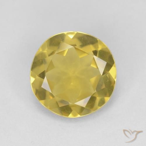 1.65ct طبيعي ذهبى مصفر بيريل, دائري, VVS
