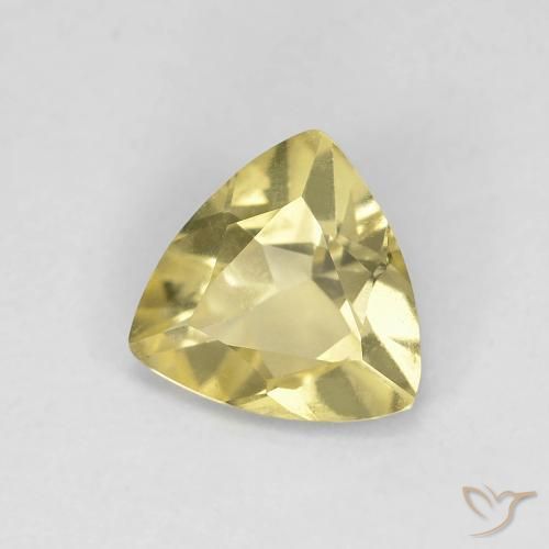 0.86ct طبيعي أصفر لاجونا فاتح بيريل, مثلثى, VVS